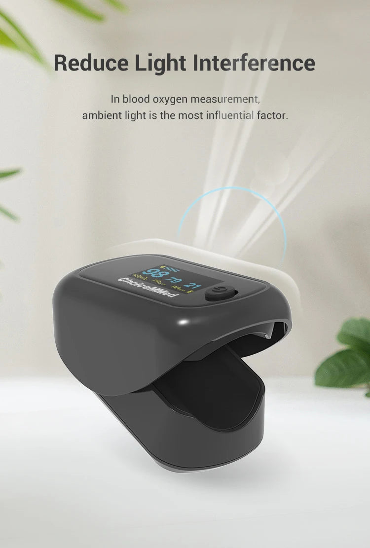 ChoiceMMed Portable Medical Finger Pulse Oximeter Blood Oxygen Saturation Meter Heart Rate SpO2 PR LCD Oximetro De Dedo Monitor