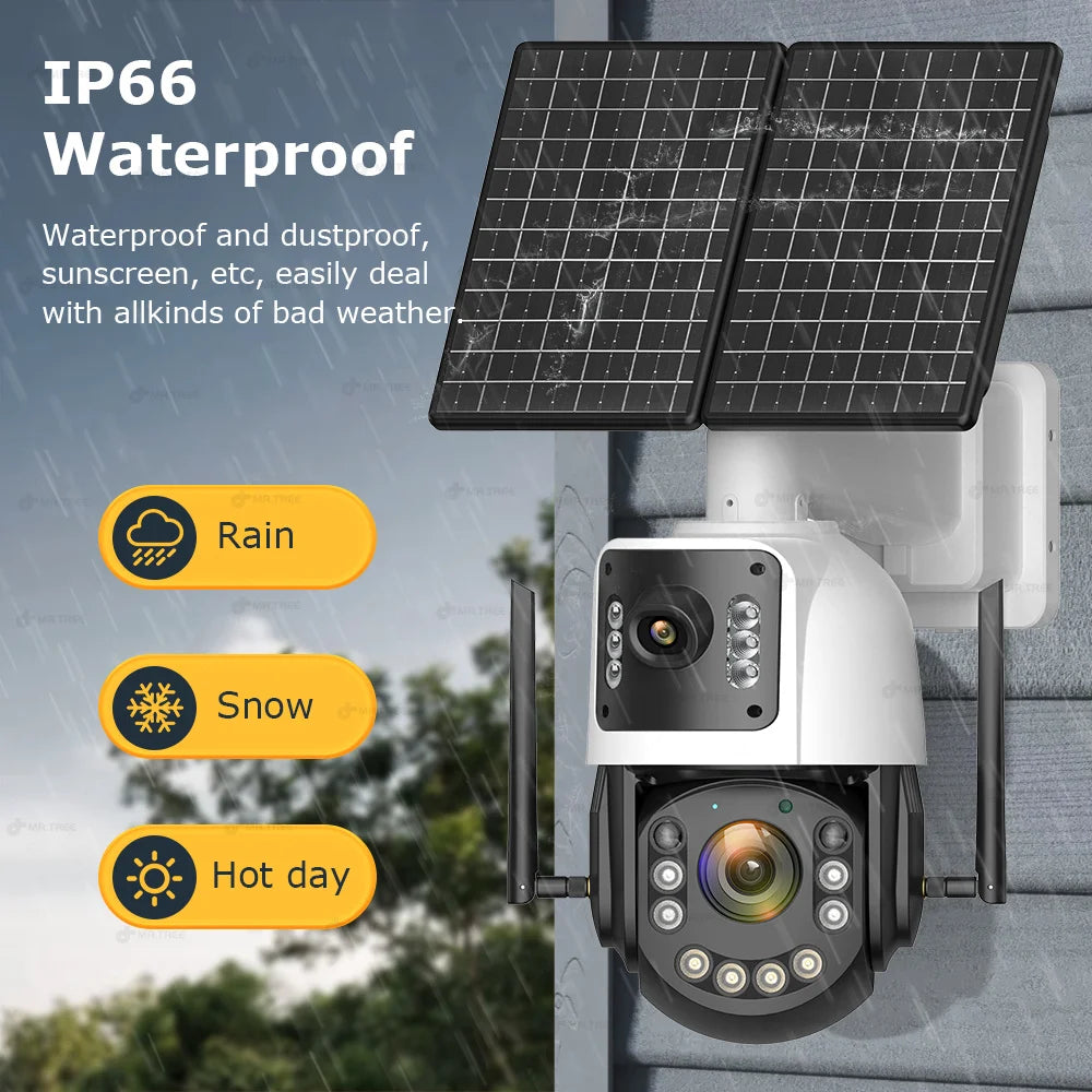 Metal AOV Solar Security Camera 4K 4G SIM 60X Optical Zoom Human  Tracking 31200 Mah 24 Hours Record Home Outdoor Surveillance