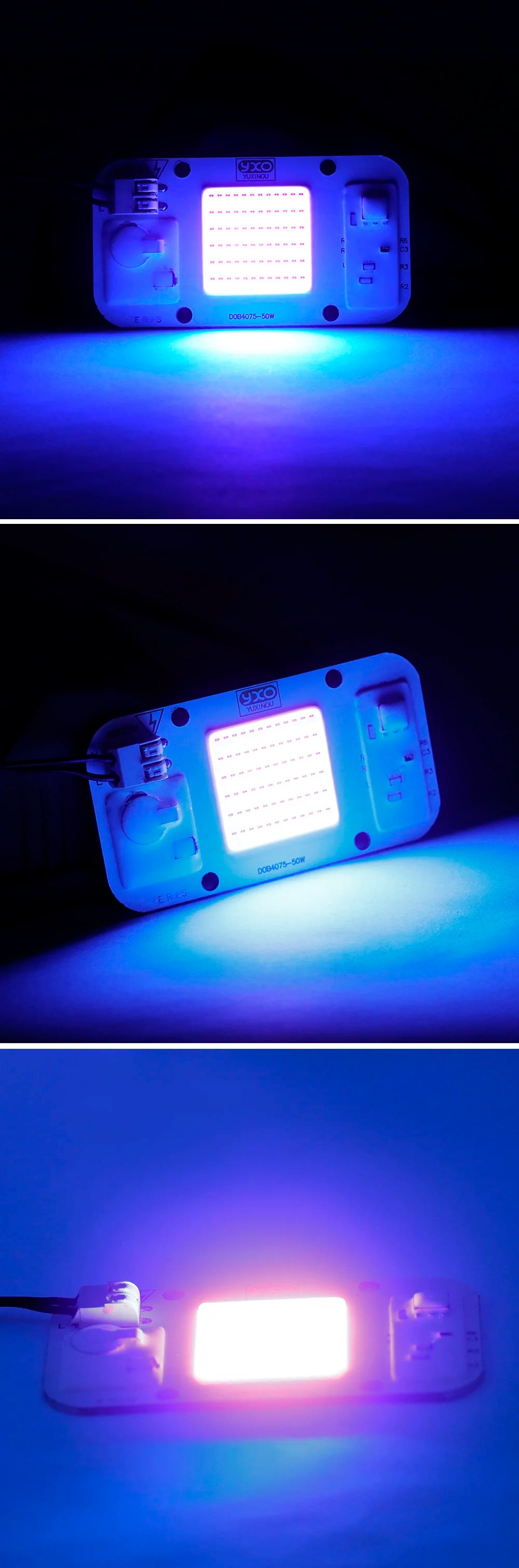 Quantum LED Grow Light Chip LM283B+ 100W 50W DOB COB Full Spectrum Welding Free 220V 110V LED Chip For Indoor Plants