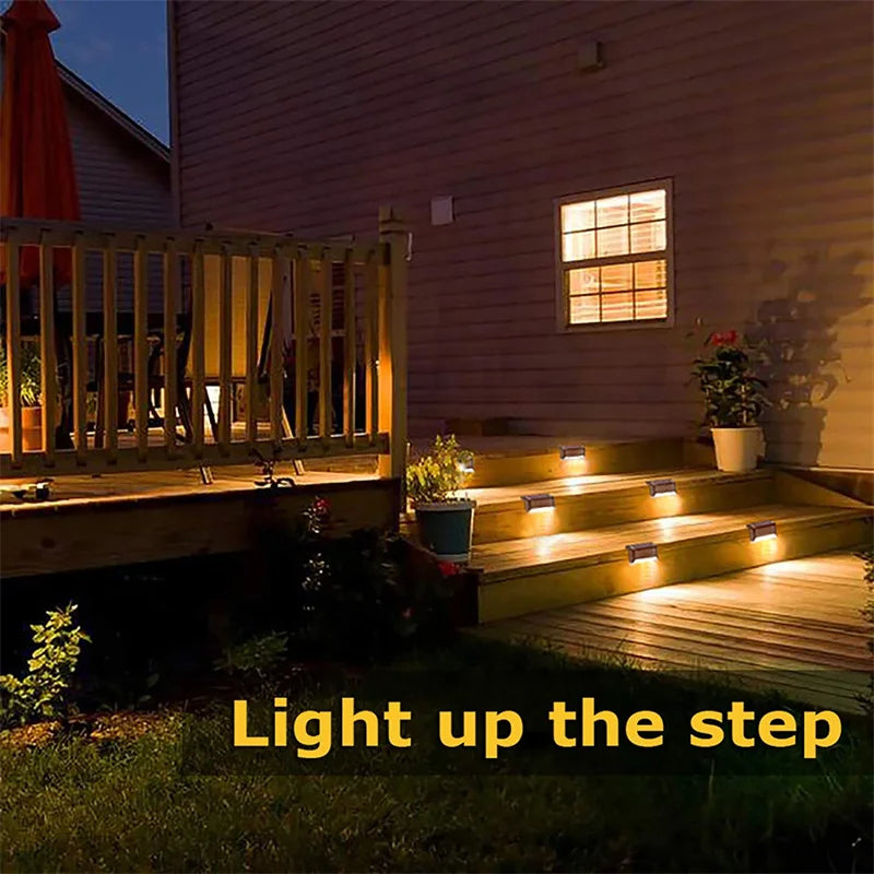 2/4/8/16 Pack Solar Deck Lights LED Waterproof Outdoor Solar Powered  LED Step Lights For Decks Stairs Patio Yard Garden Decor