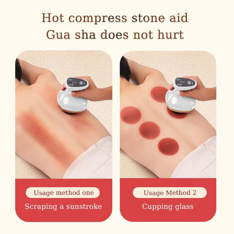 Electric Gua Sha Massager: Heated Cupping Therapy Tool for Home Spa Relaxation Treatment Tidesmit