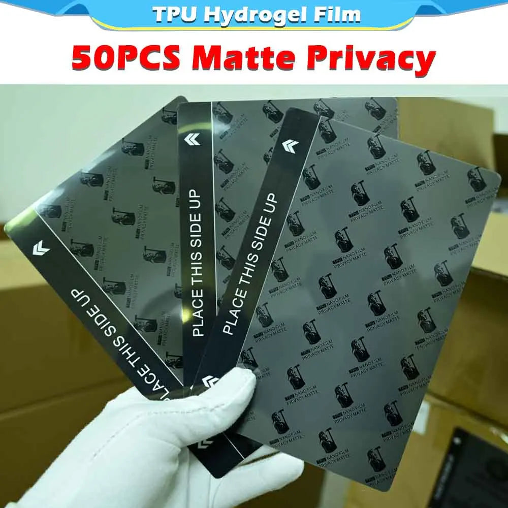 HD Anti-peeping Hydrogel Film TPU Matte Privacy for Cutting Machine Cellphone Screen Protection Flexible Blue/Anti-spy Sheet Cut