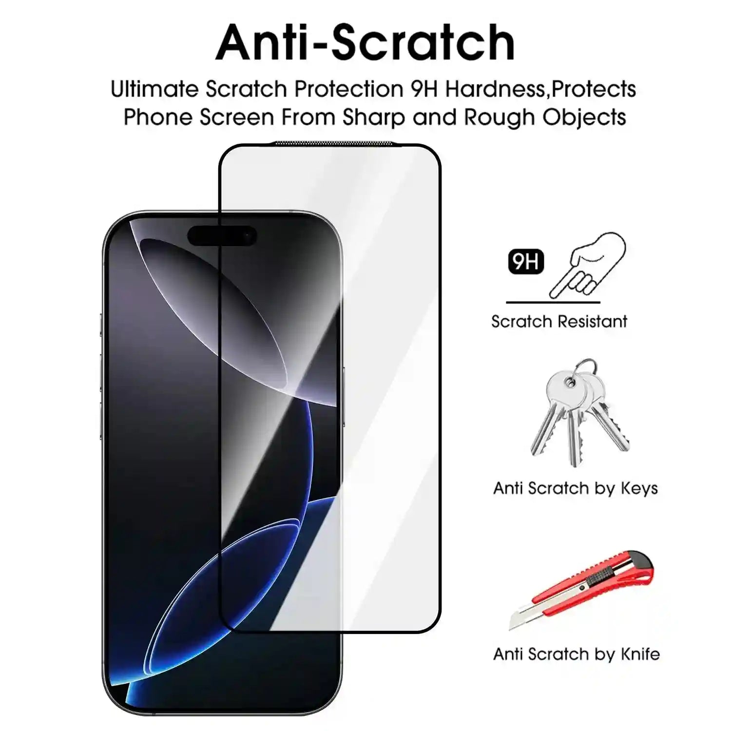 iPhone 17 Pro Max Tempered Glass Screen Protector with Easy Install Kit AE Tidesmit