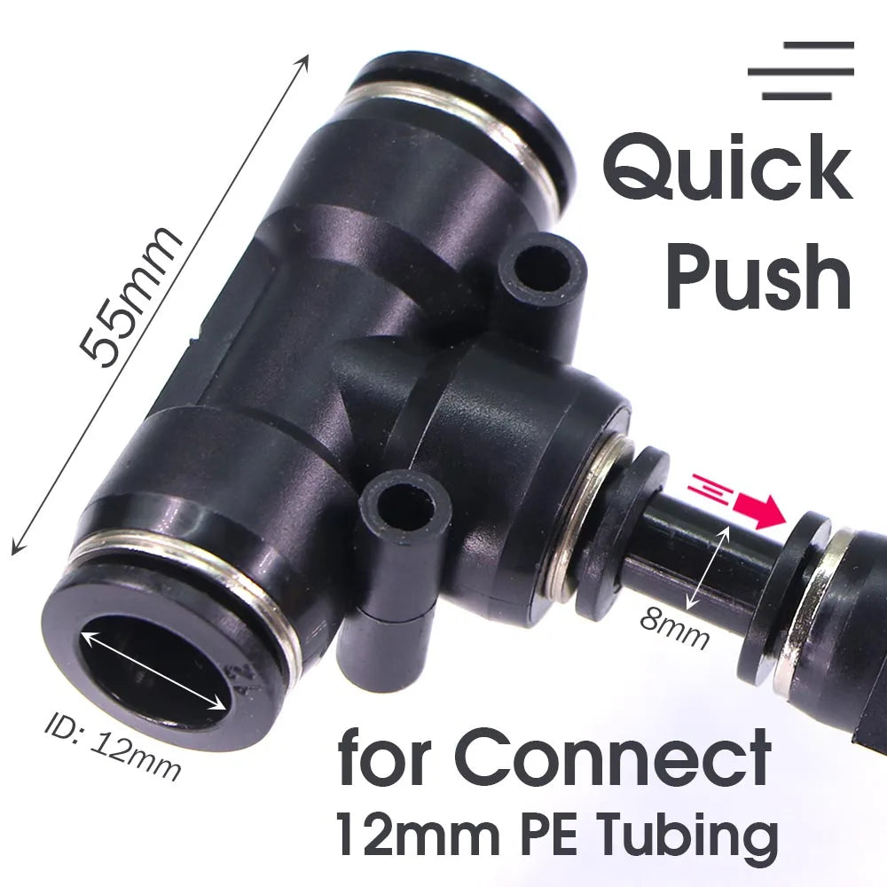 3/8" 9/12mm Misting Cooling System 360° Bend 0.6mm Nozzles Atomizer Sprayers PE Tubing 80 Mesh Filter Garden Irrigation Watering