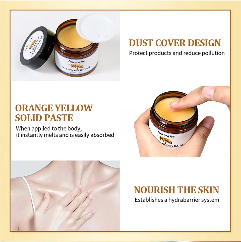 Whipped Beef Tallow And Honey Balm Moisturizing Beef Tallow Face Cream Body Lotion Grass Fed Grass Finished Face Cream Skin Care