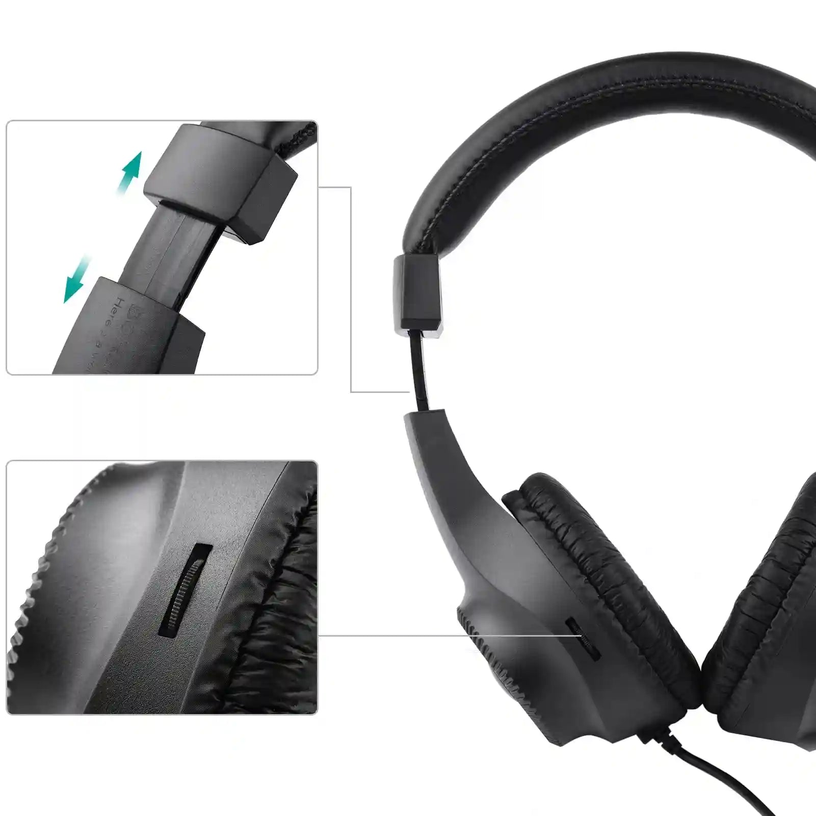 Wired Studio Monitor Headphones - 50mm Over-Ear Drivers for Precise Audio Tidesmit