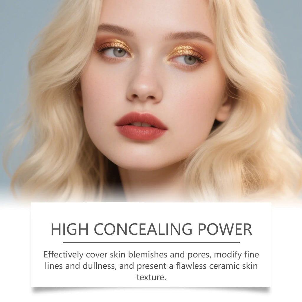 Tidesmit ivory white two in one color changing foundation stick showing texture and matte finish detail view