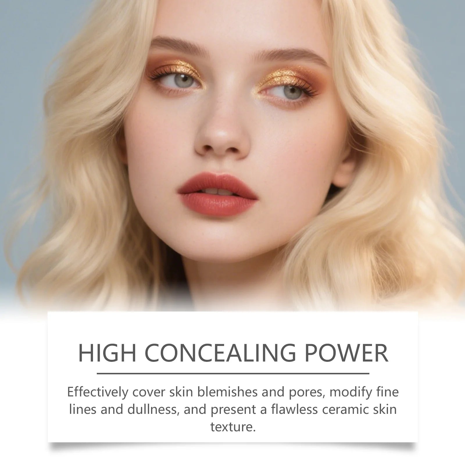 Tidesmit ivory white two in one color changing foundation stick showing texture and matte finish detail view