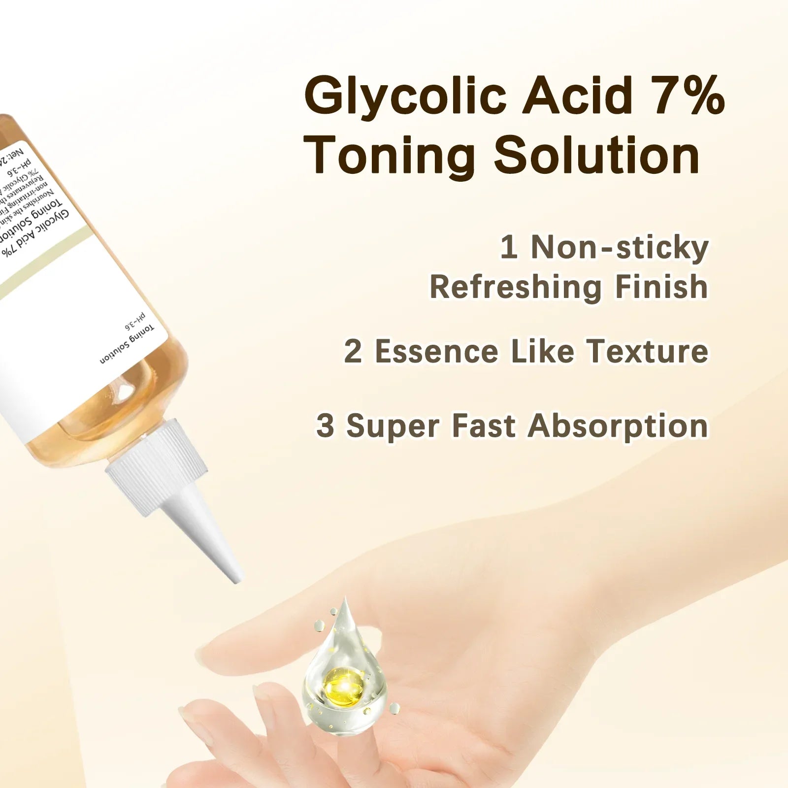 Glycolic Acid 7% Percent Toning Solution Face Exfoliant Acne And Dark Spots Brightens Skin Niacinamide Gentle Facial Care