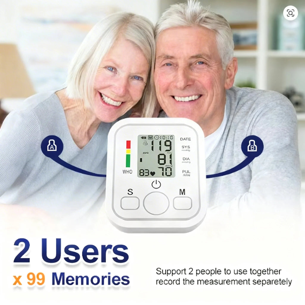 Arm Blood Pressure Monitor Pressure Sensor Monitor BP Equipment Automatic Tonometer Digital Tensiometer LED Display Arm Cuff