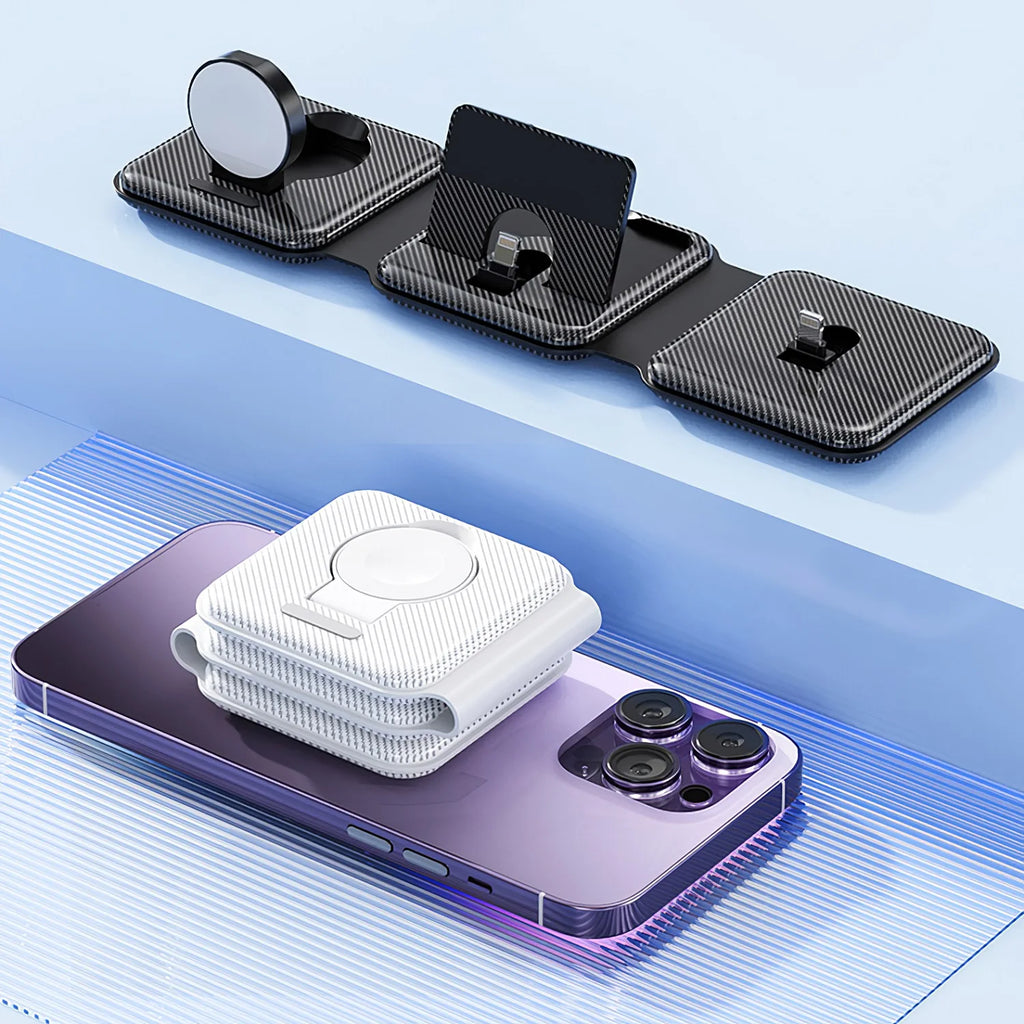 3-in-1 Wireless Charging Station for iPhone, Apple Watch and AirPods Tidesmit