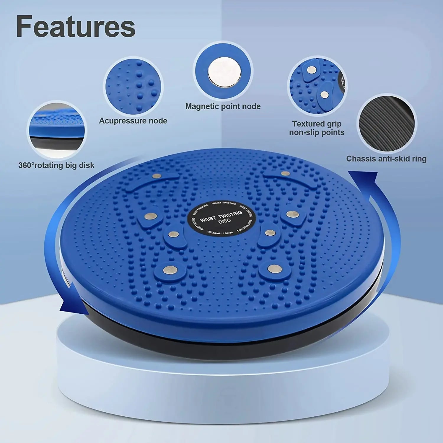 Waist Twisting Disc for Core Fitness - Non-Slip Massage Design Body Shaping Massage Equipment Tidesmit