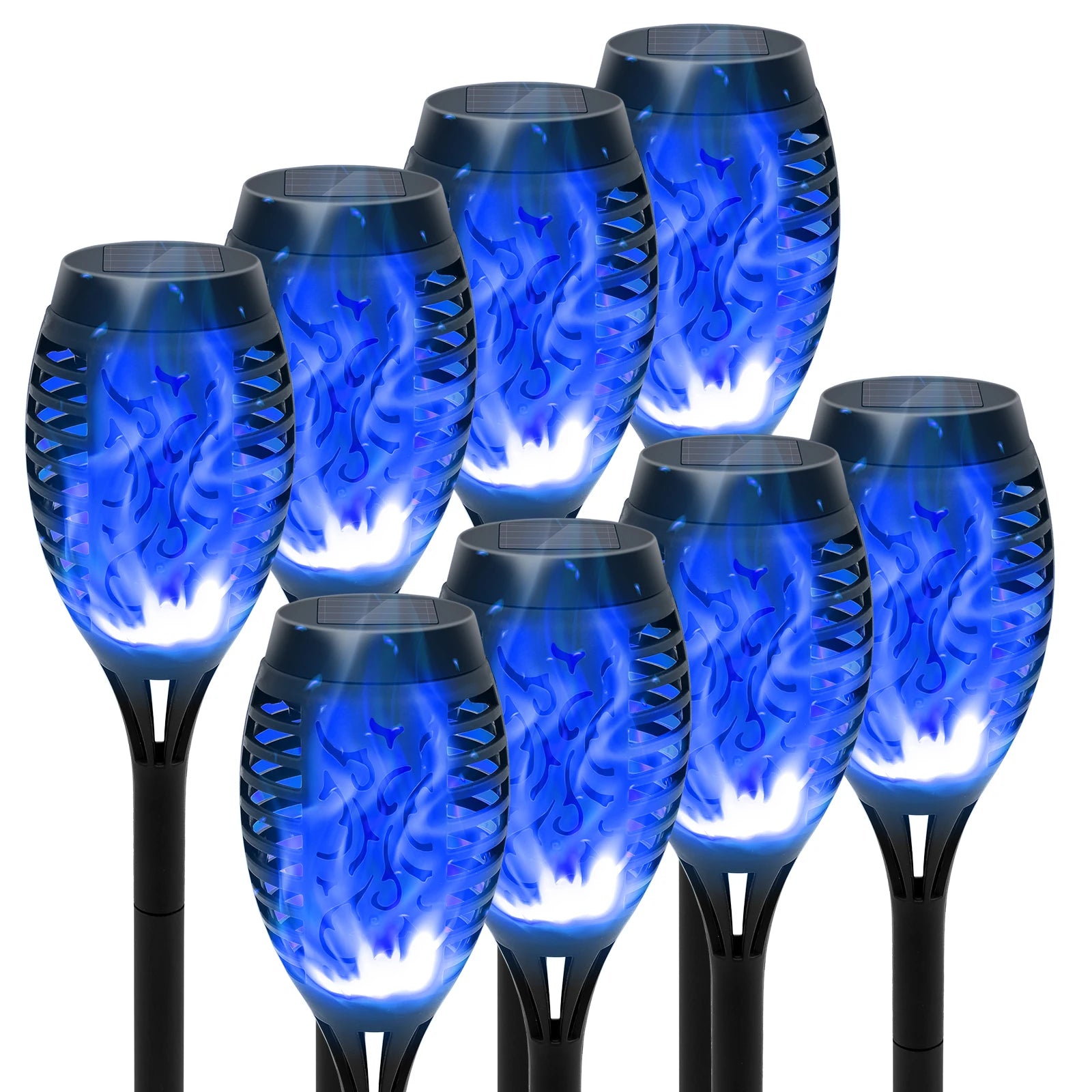 12LED Solar Flame Torch Lights Flickering Waterproof Garden Decoration Outdoor For Lawn Path Yard Patio Floor Lamps