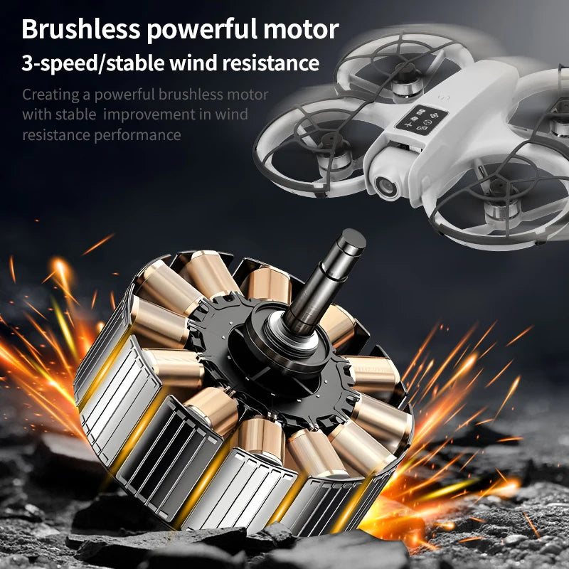 Foldable Camera Drone with HD FPV and Obstacle Avoidance - Gray Tidesmit