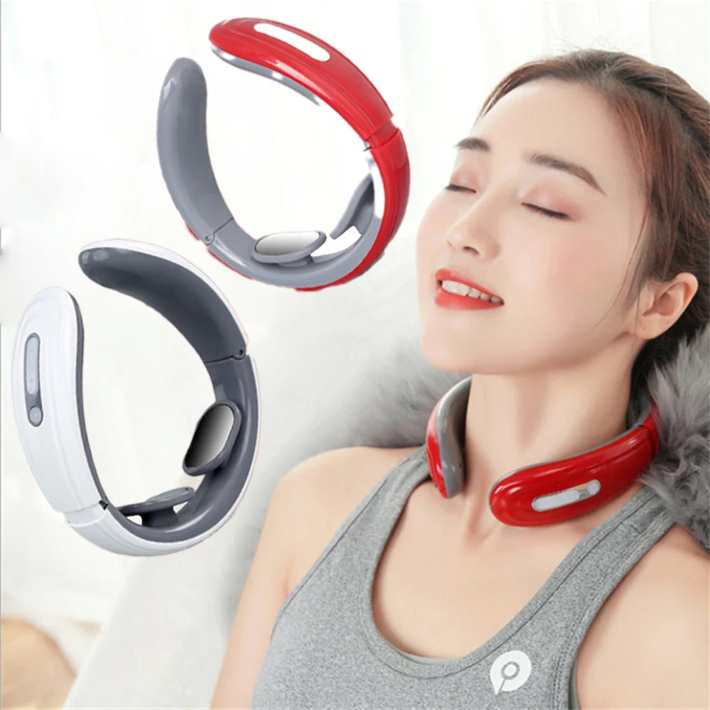 Electric Neck Massager for Pain Relief - 6 Modes & Portable Design Relaxation Treatment Tidesmit