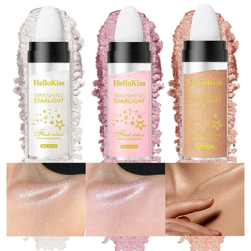 Tidesmit Ethereal Shimmer Highlighter texture close-up for radiant face and body illumination