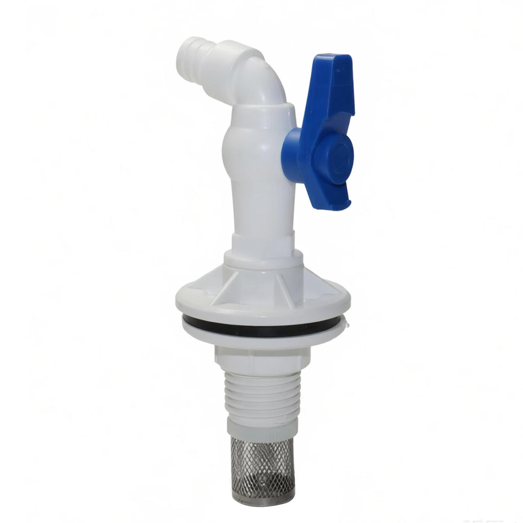 3Pcs Kit Garden 1/2" Stainless Steel Filter+1/2" Flange Water Tank Through Plate+1/2 "Plastic Irrigation Faucet, Fish Tank