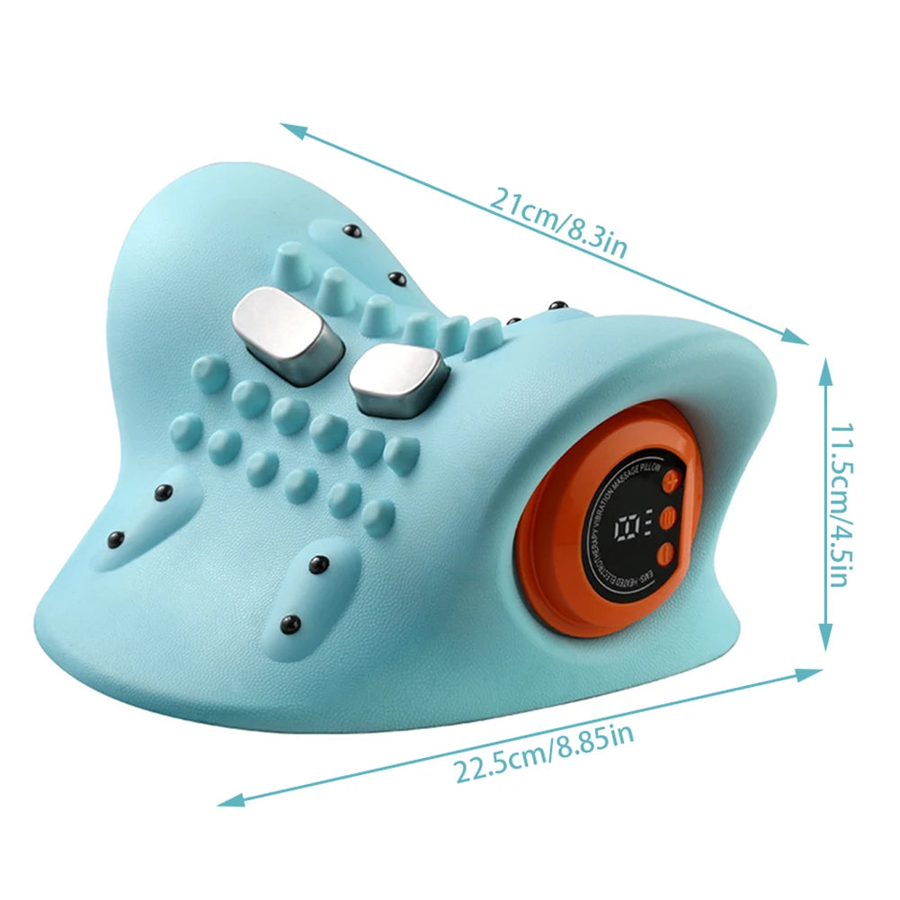 Cervical Neck Traction Pillow with Heat Therapy & Deep Tissue Massage Back Massage Instrument Tidesmit