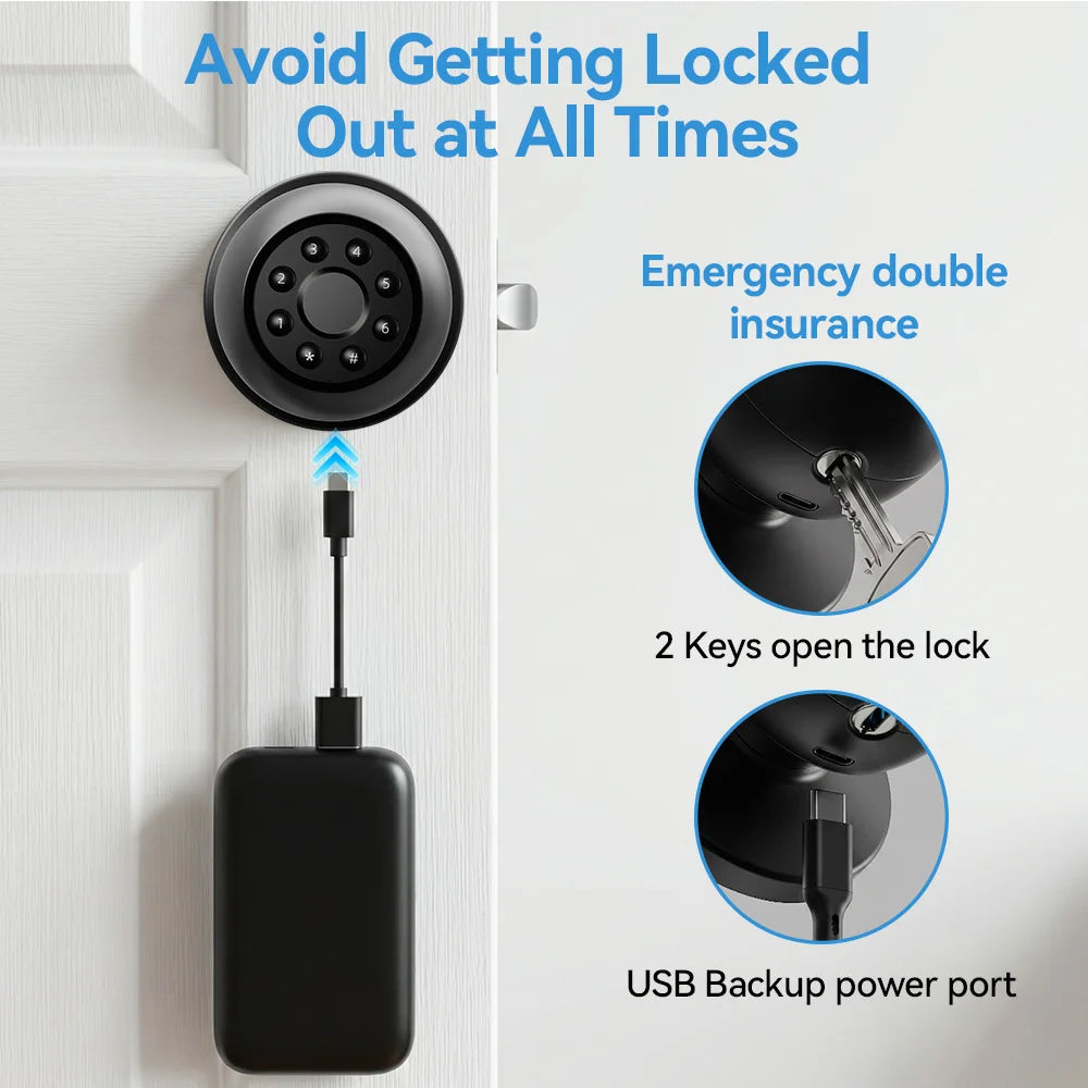 Tuya Smart Bluetooth Fingerprint Lock Smart Life Control Passcode Unlock Electronic Digit Home Intelligent Security System