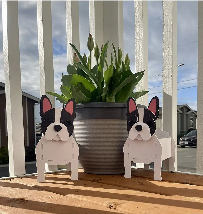 Cute Animal DIY Flower Planter PVC Pet Dog Potted Garden Yard Decoration Plant Container Holder Decor Garden Flower Pots  Orname