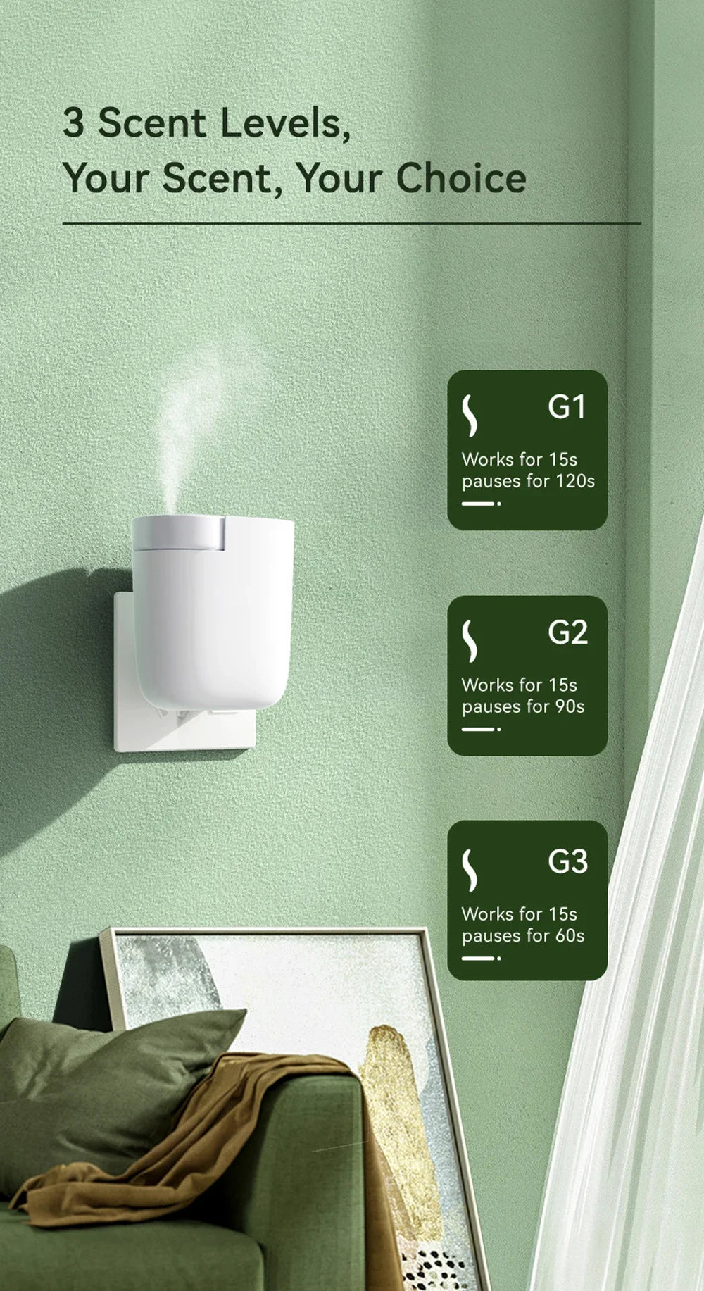 Smart Bluetooth Wall Plug in Waterless Essential Oil Aroma Diffuser Air Freshener Bluetooth Aromatherapy Nebulizer Diffuser