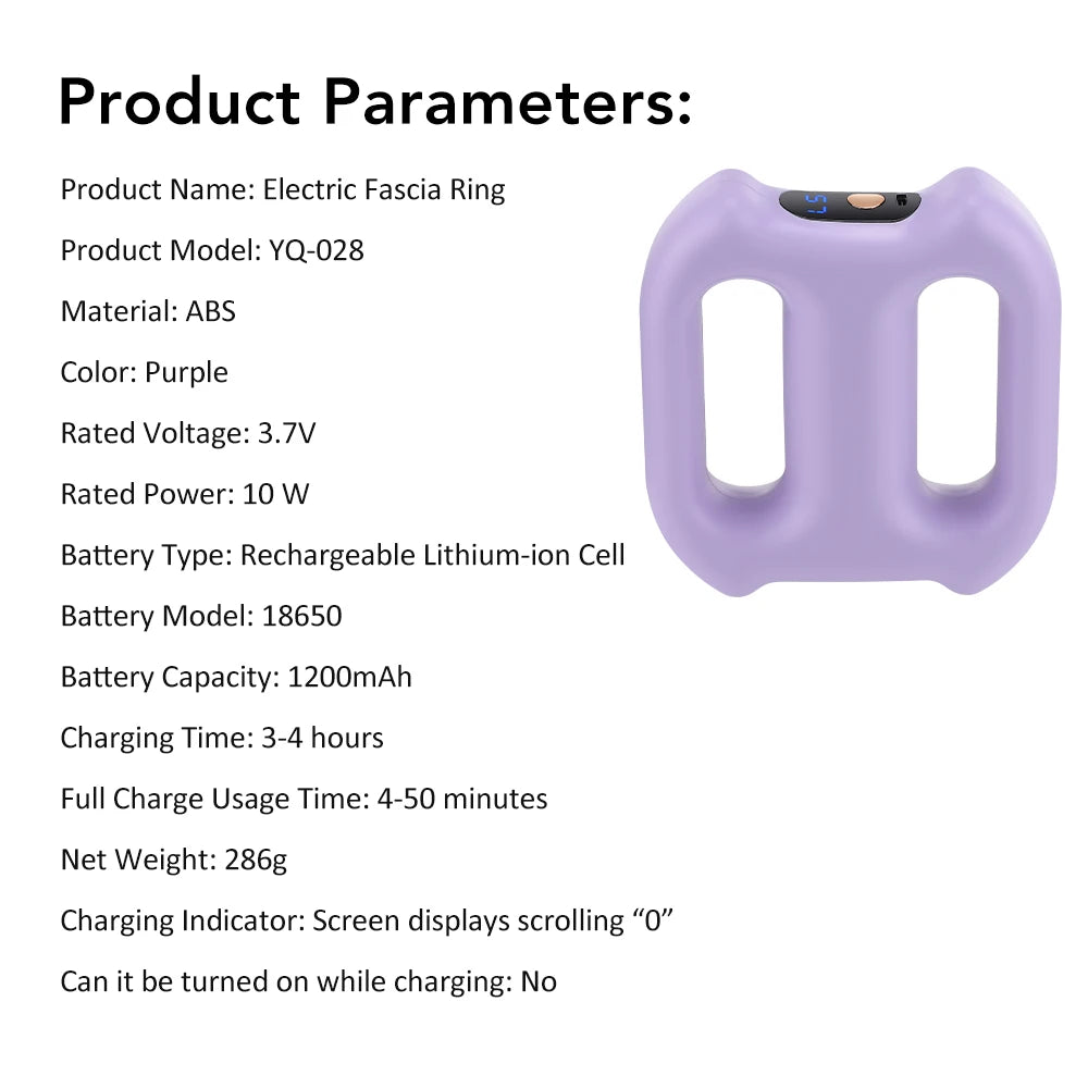 Fascia Gun Portable Deep Tissue Massager Belt - Purple | Tidesmit Fascia Gun Tidesmit