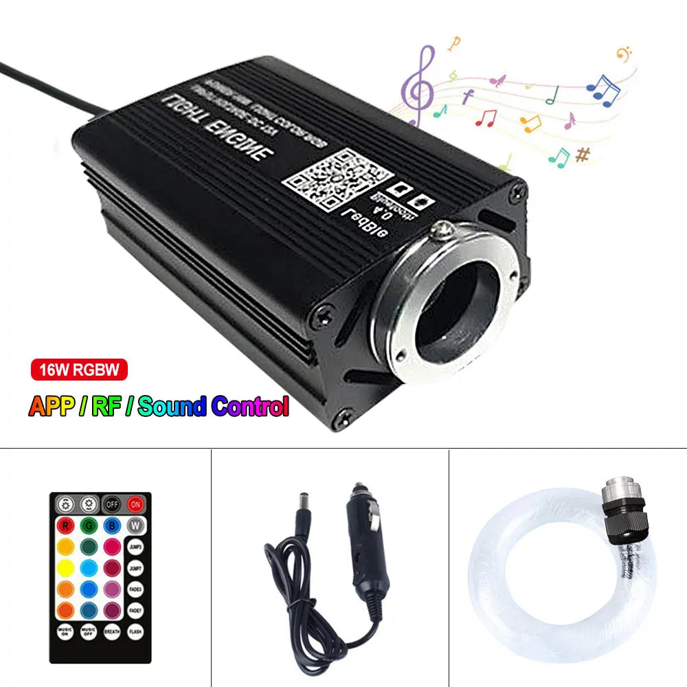 Fiber Optic Star Ceiling Kit - RGB Music Control with 16W LED Light Engine machine 16W Tidesmit