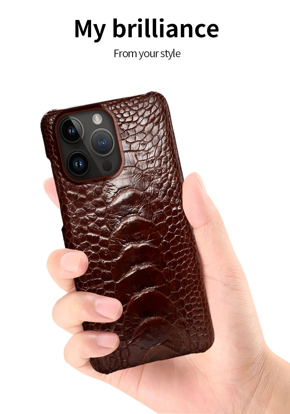 iPhone 16 Pro Max Genuine Leather Case | Slim Shock-Absorbing Cover Tidesmit