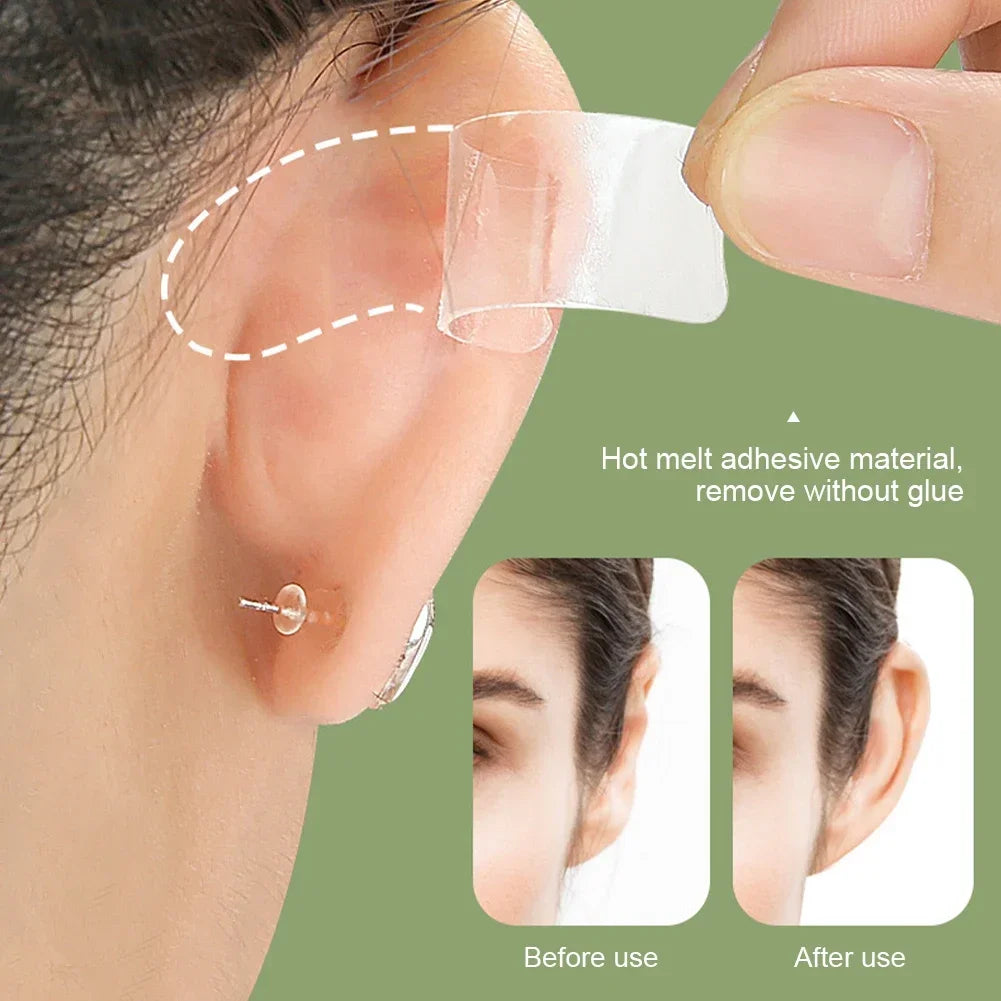 5sheets Elf Ear Support Stickers Invisible Ear Corrector Earlobe Support Patches Elf Ear Makeup V-Face Stickers Easy Use