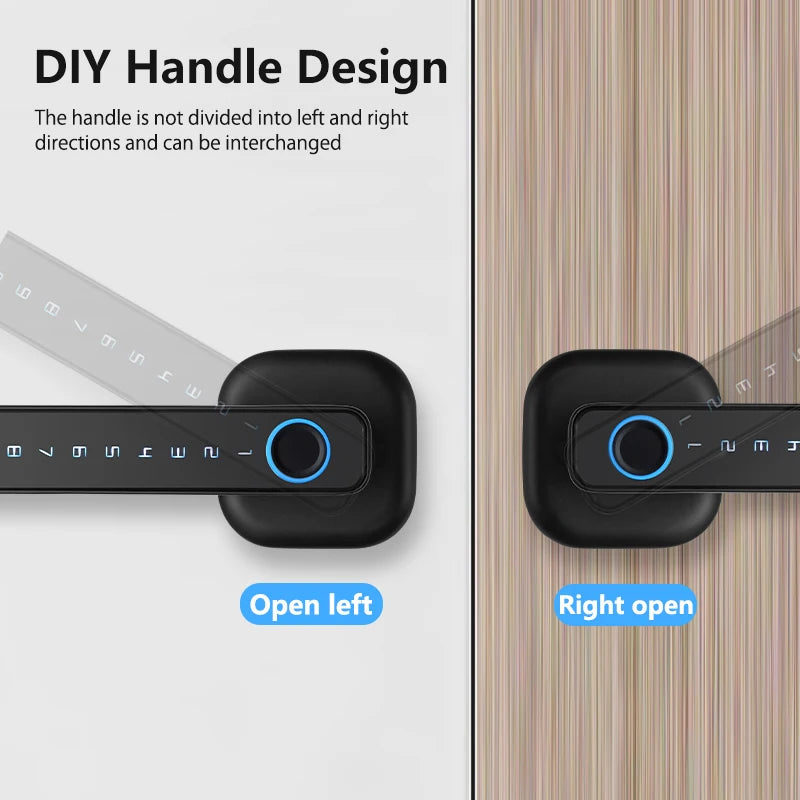 Smart Fingerprint Door Lock with Tuya Bluetooth App Access - Tidesmit Tidesmit