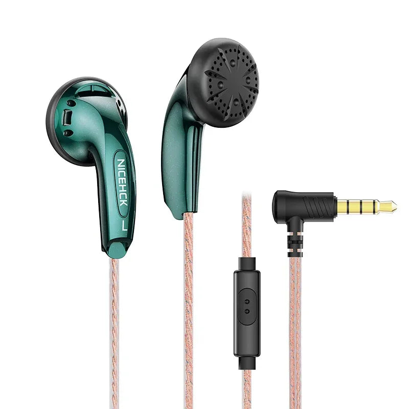 Tidesmit Wired Earbuds 15.4mm Dynamic Driver HiFi Bass Headphones Green With Mic Tidesmit