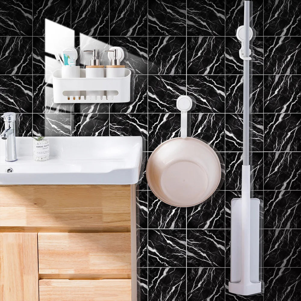 10pcs Crystal Tile Wall Stickers Self-Adhesive Kitchen Tiles PVC Backsplash Stickers Peel and Stick Bathroom Faux Stone Effect