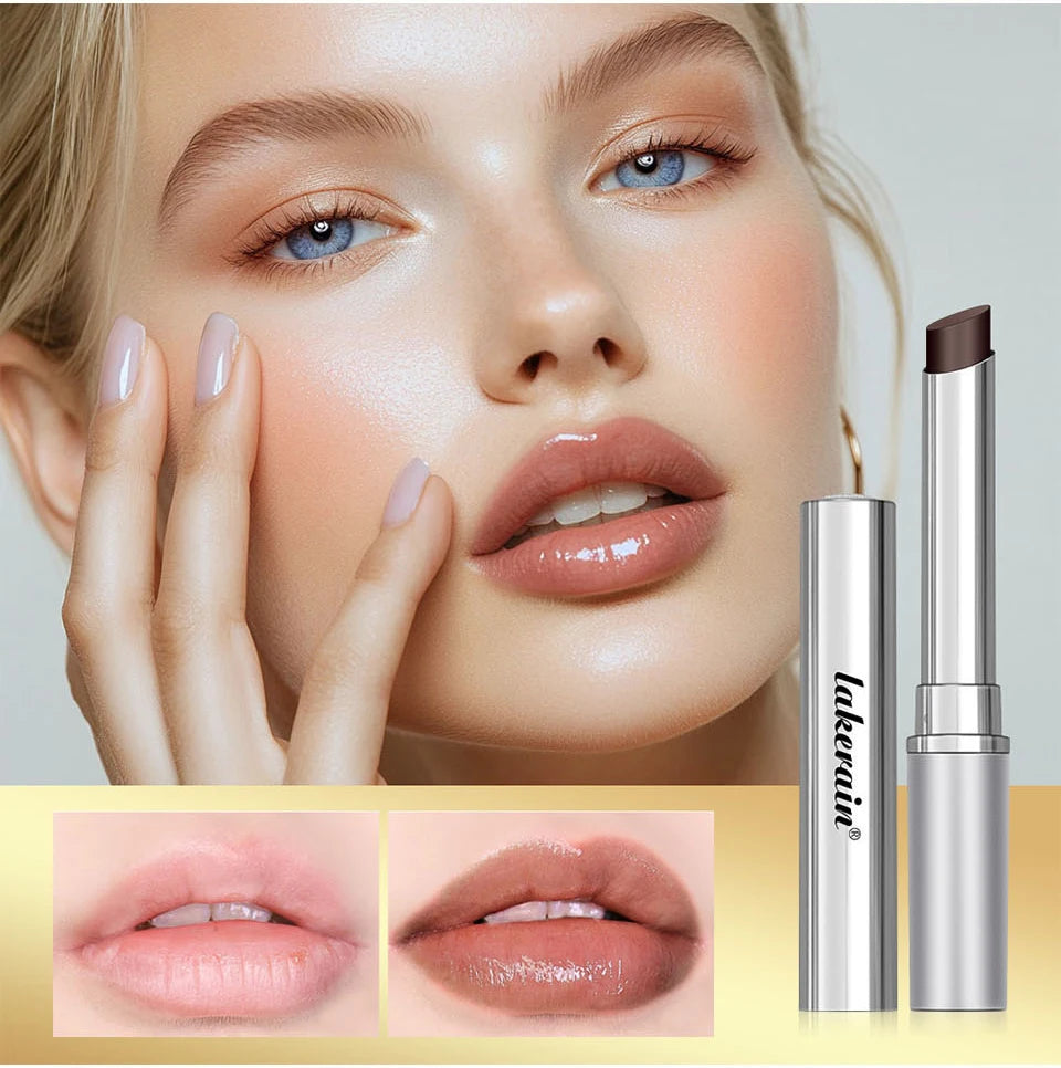 Nourishing black brown honey lipstick, a long-lasting, moisturizing, non-stick tinted lip balm for a glossy finish.