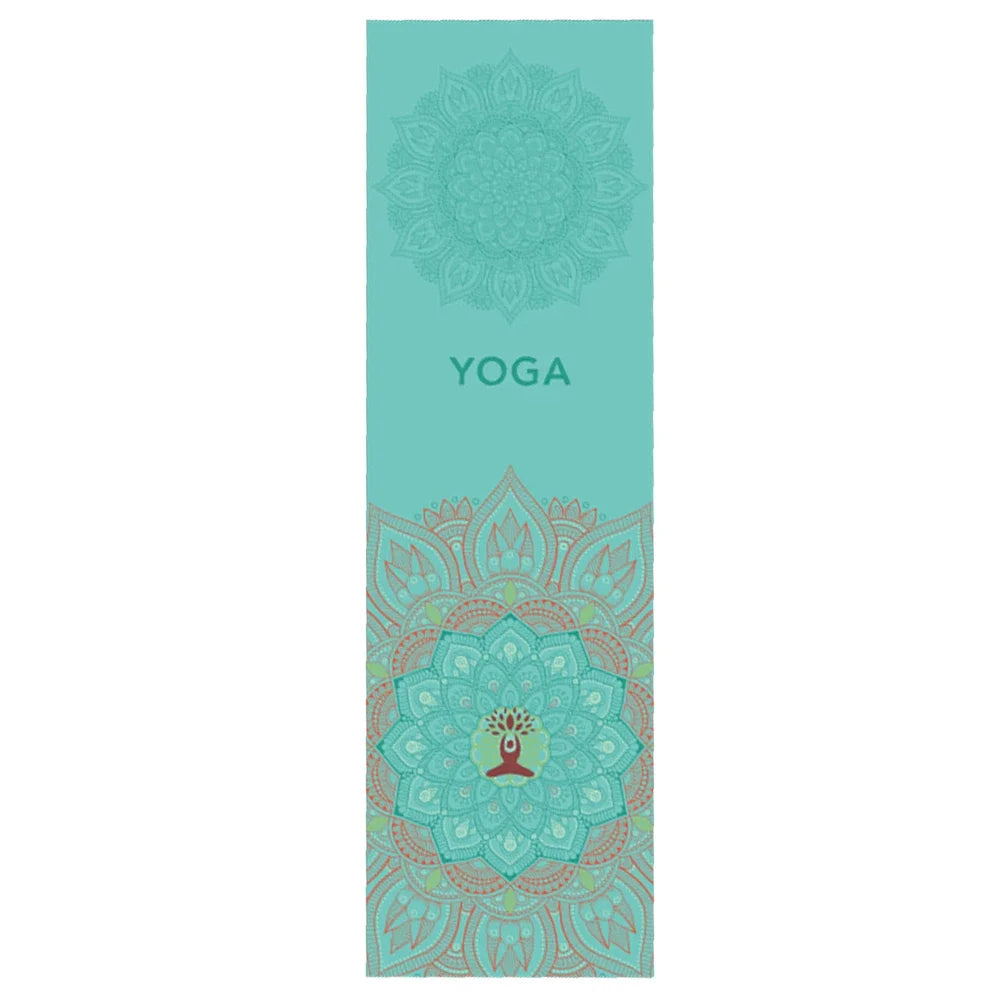 63*185cm Non-slip Yoga Mat Blanket Towel Gym Fitness Pilates Exercise Sports Travel Pattern Home Yoga Mat Cover Quick-drying