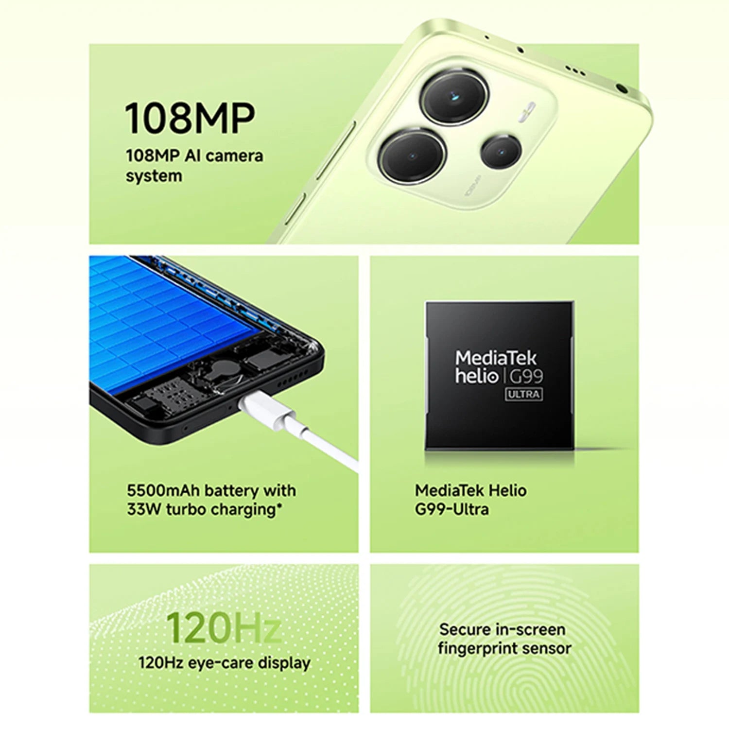 Xiaomi Redmi Note 14 4G 128GB - 6.67 AMOLED Performance Smartphone AE Tidesmit