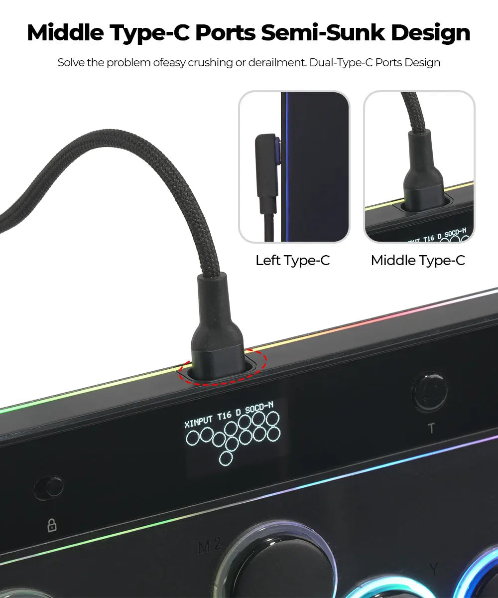 Haute42 C16 Magnetic Leverless Hitbox Controller Stickless Arcade Controller Keyboard For PC/ PS5/PS4 Hitbox Fighting Stick