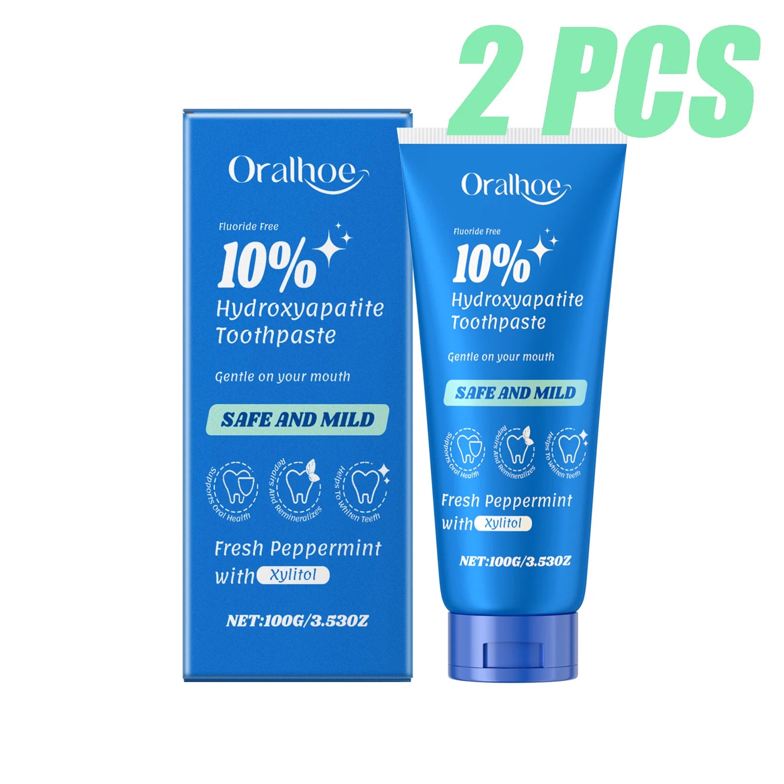 Tidesmit Hydroxyapatite toothpaste for sensitive teeth, stain removal, and cavity prevention for oral hygiene