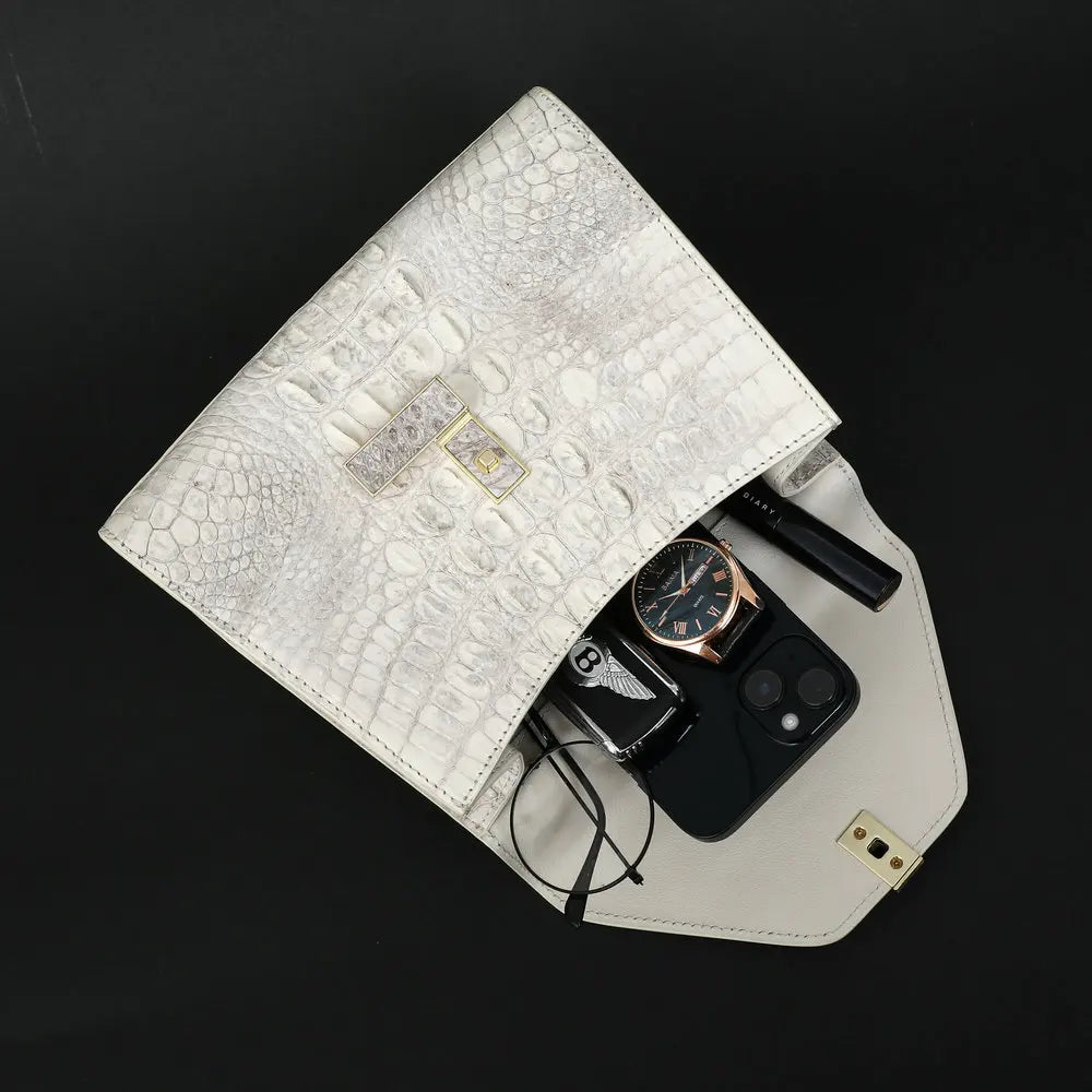 2024 New Designer Crocodile Leather Women Handbag Leisure Genuine Leather Lady Shoulder Bag Large Capacity Crossbody Bag 45