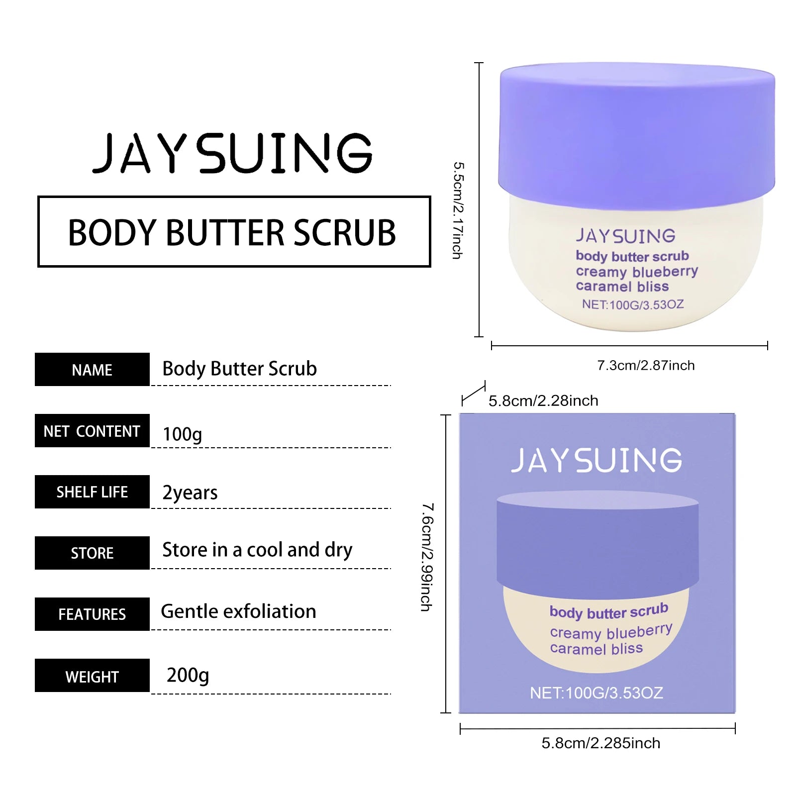Blueberry Caramel Body Scrub – Professional Salon-Quality Exfoliation Scrubs Treatments Tidesmit