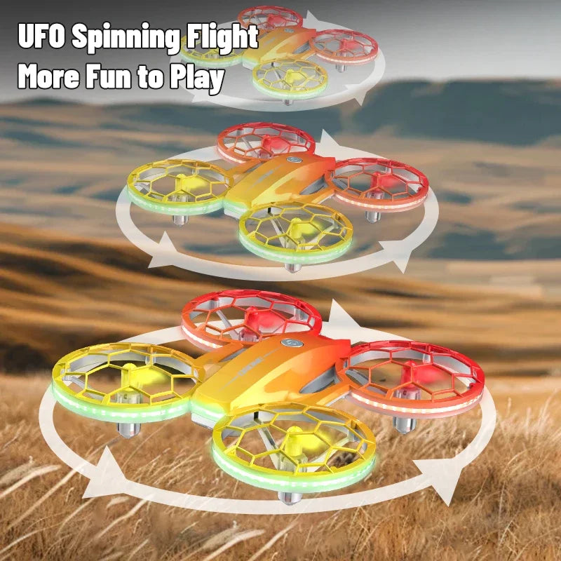 Mini RC Drone for Kids - UFO LED Beginner Drone with Obstacle Avoidance Tidesmit