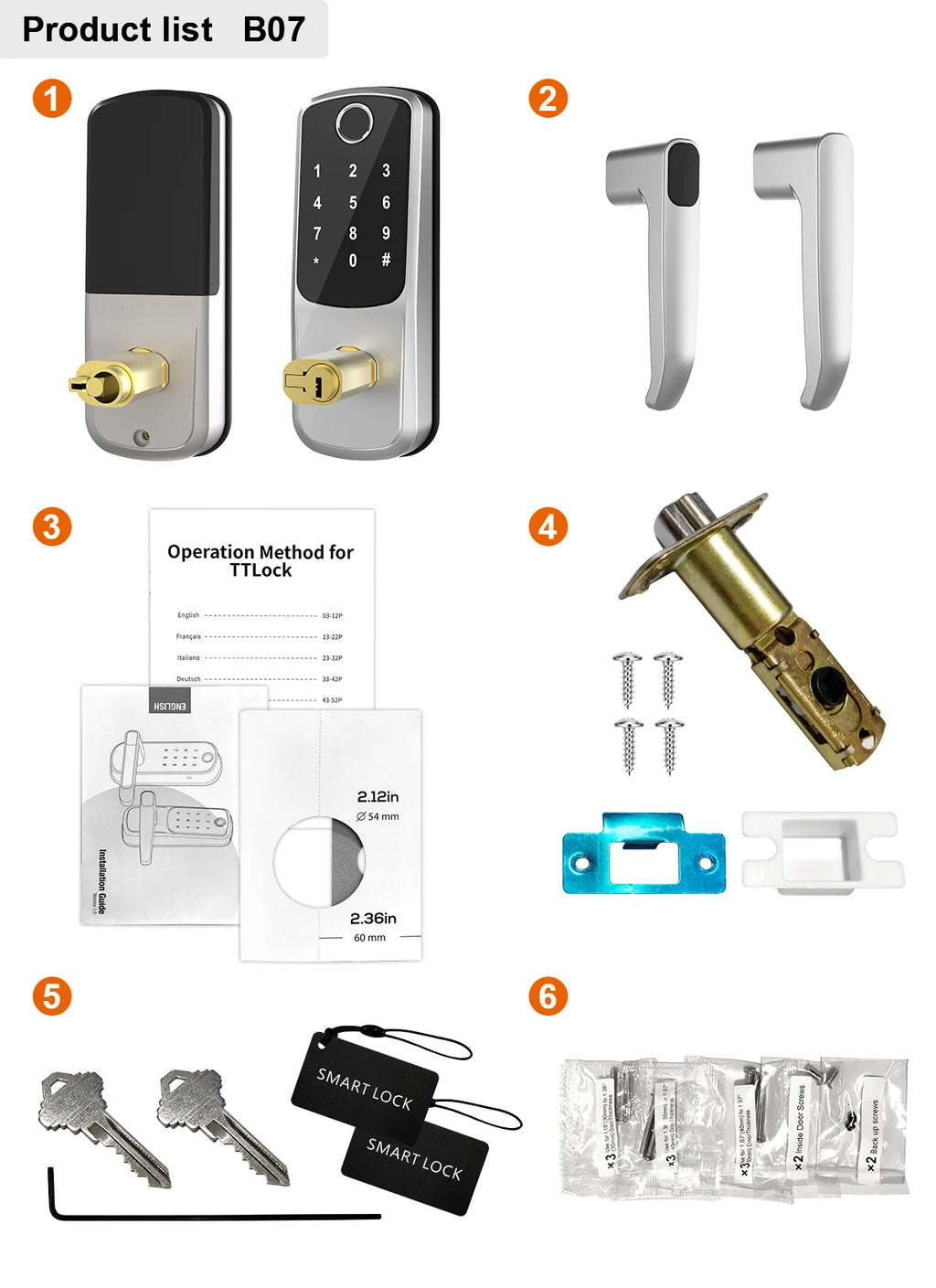 Wifi Smart Door Lock With APP/ Biometric Fingerprint / Password /Smart Card /Key Unlock/ USB Emergency Charger Electronic Lock