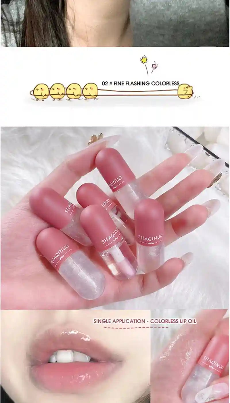 Hydrating Lip Oil Set - Mirror Finish Glossy Tint & Nourishing Lip Care Lip Care Tidesmit