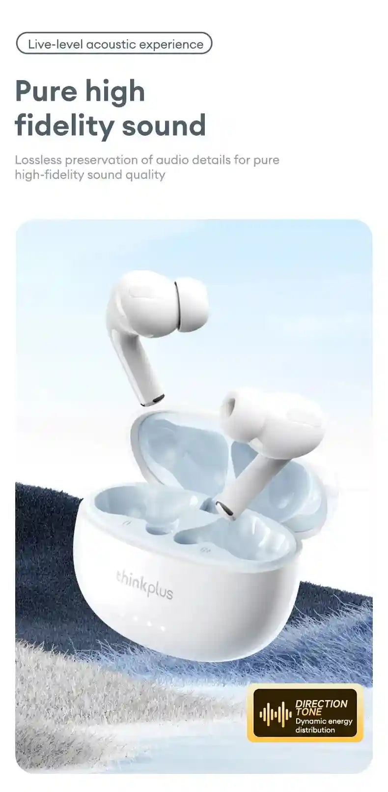 Wireless Bluetooth Earbuds with Low Latency Audio and Noise Cancellation Tidesmit