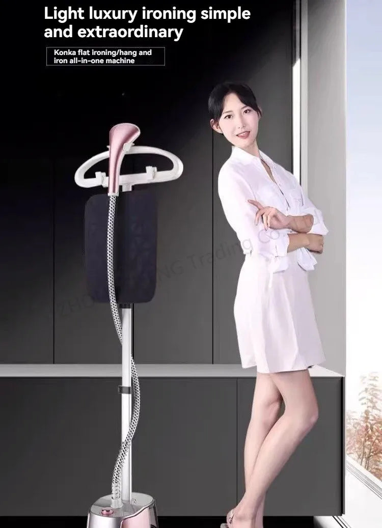 Tidesmit high-power handheld garment steamer for vertical ironing and clothes hanging, compact home laundry appliance