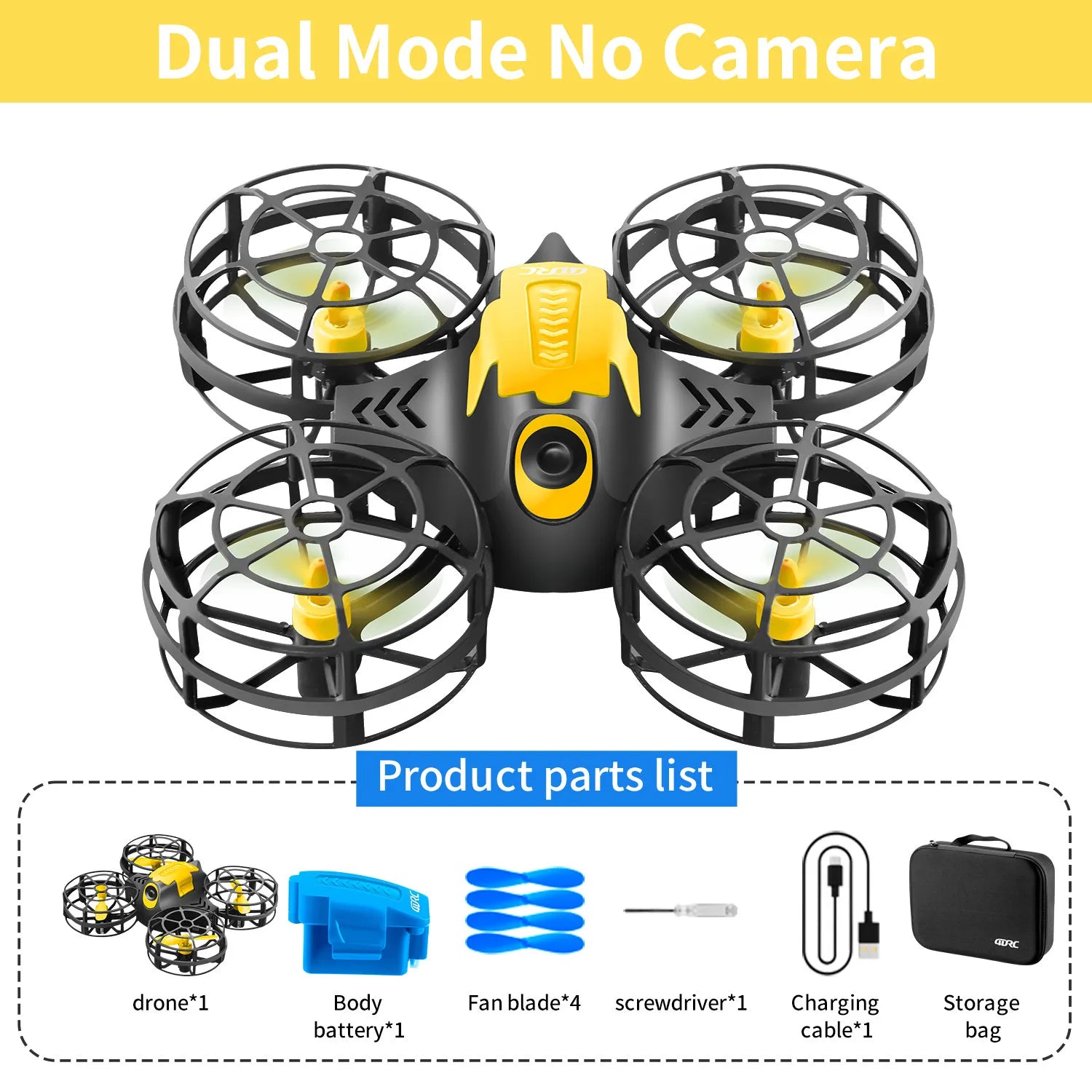 Mini RC Drone for Kids - Headless Mode, 360 Flips, V8-V18 Models V18-Yellow Tidesmit