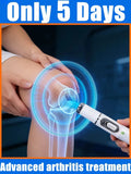 Handheld white laser therapy device for fast arthritis knee pain relief and improved mobility.