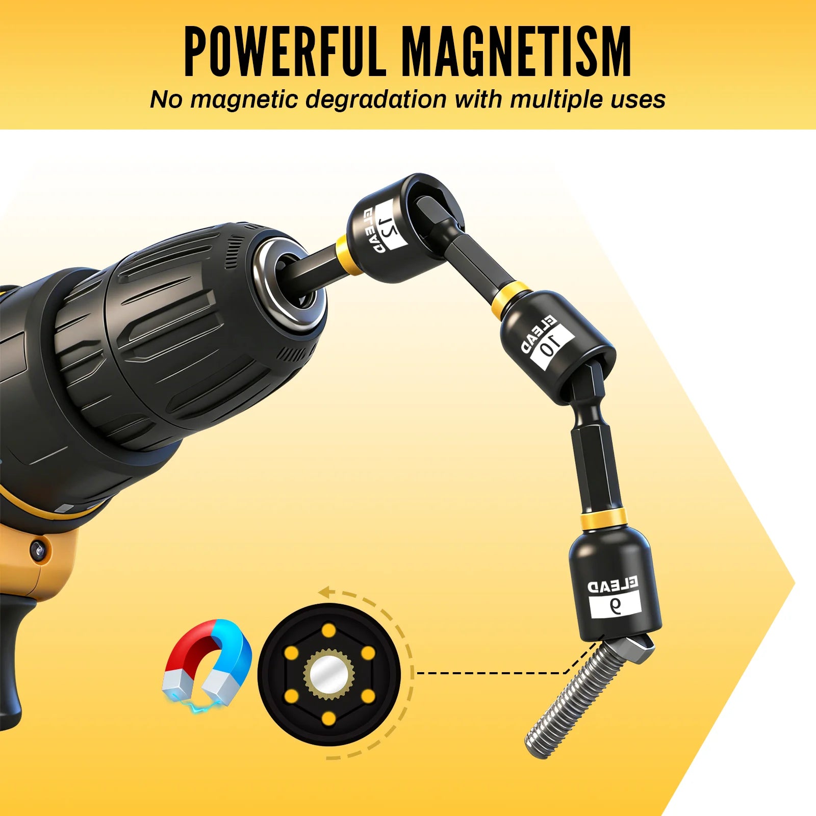 ED 46-in-1 Magnetic Ratchet Screwdriver Set with Bits, Nut Drivers & Storage Case, Multi Repair Tool Kit for Furniture, Computer