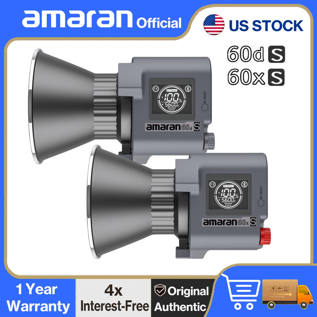 Amaran 60x S COB LED Video Light - Bi-Color Adjustable Studio Lighting Tidesmit