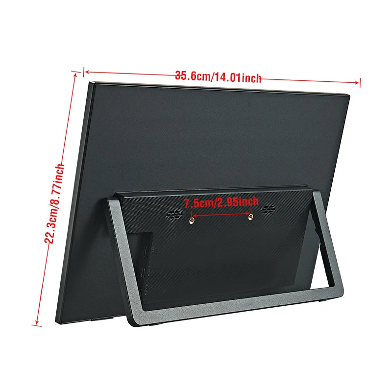 Anmite 15.6-Inch Portable Touch Monitor Non-touch Optional 1080P HDR 16:9 For XBox PS4 / 5 Switch Cell Phone PC Loptop Extensio