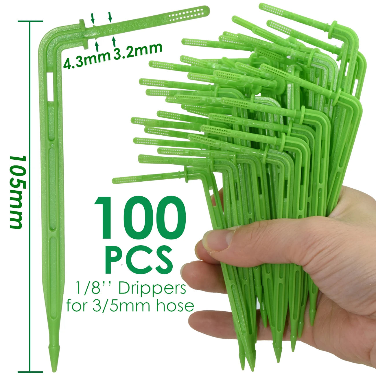 KESLA Drip Irrigation Kit 10-100M 4Way 2Way 8L Drip Arrow 3/5mm Hose Watering System Dripper Sprinkler Pot Planting Greenhouse